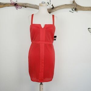 Thalia Sodi orange blazer cut mini sheath dress